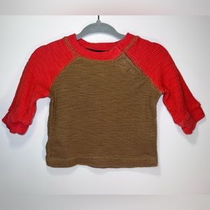 Baby Gap brown/red long sleeve tee for 0-3M